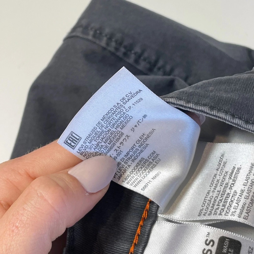 Dockers High Rise Straight Fit Denim‎ Jeans Mens 36 Dark Gray Zip Fly 5-Pockets - Picture 2 of 15